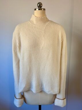 W.Cashmere Oversized Cashmere Sweater - Ivory - Size Large